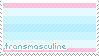 a transmasculine flag stamp